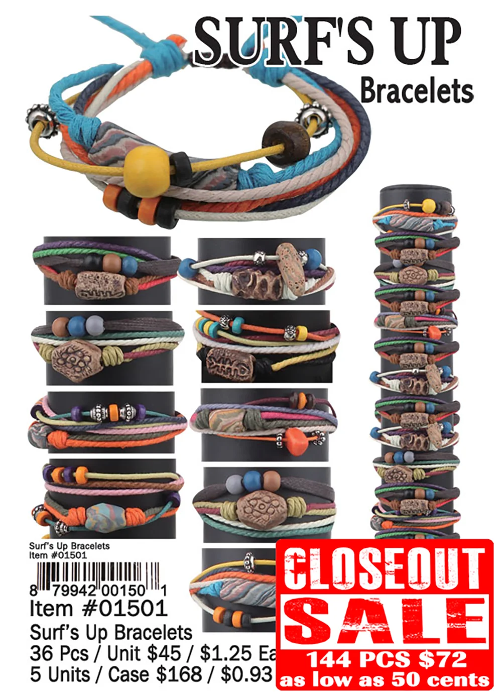 Closeout Surfs Up Bracelets Closeout